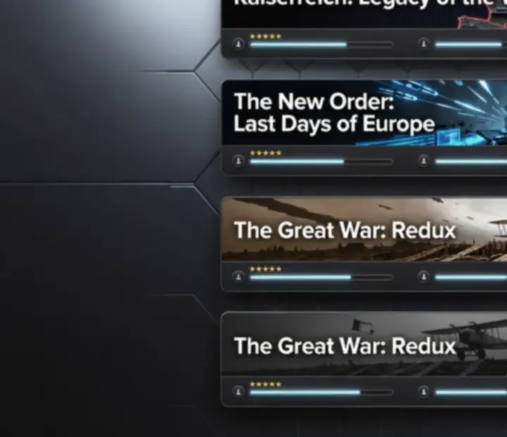 Kolaż najpopularniejszych modów do Hearts of Iron IV