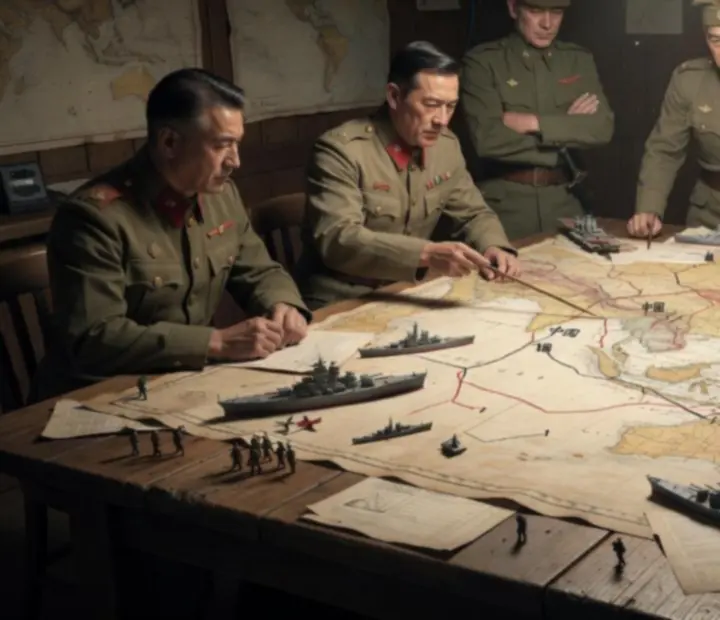 Japońskie wojska na mapie operacyjnej Pacyfiku w Hearts of Iron IV